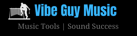 Vibe Guy Music logo and text saying Music Tools and Sound Success